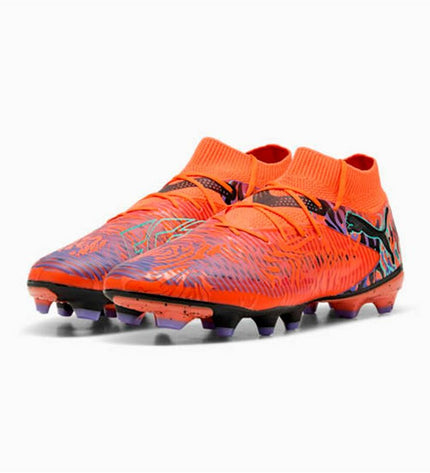 Adult Puma Future 8 Pro Creativity FG/AG soccer cleats with black and red design, suitable for outdoor and indoor football.