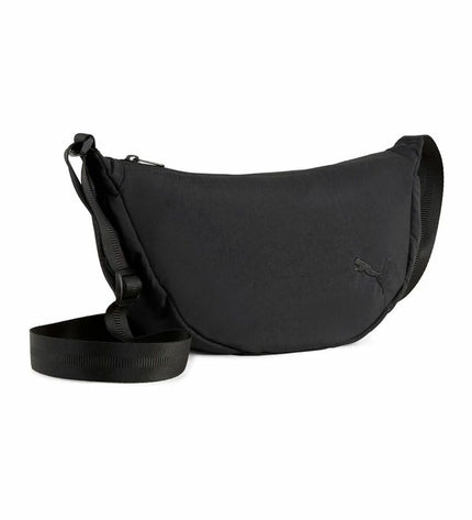 Puma black waist bag for sport and outdoor activities, featuring adjustable strap and compact design for camping and hiking.