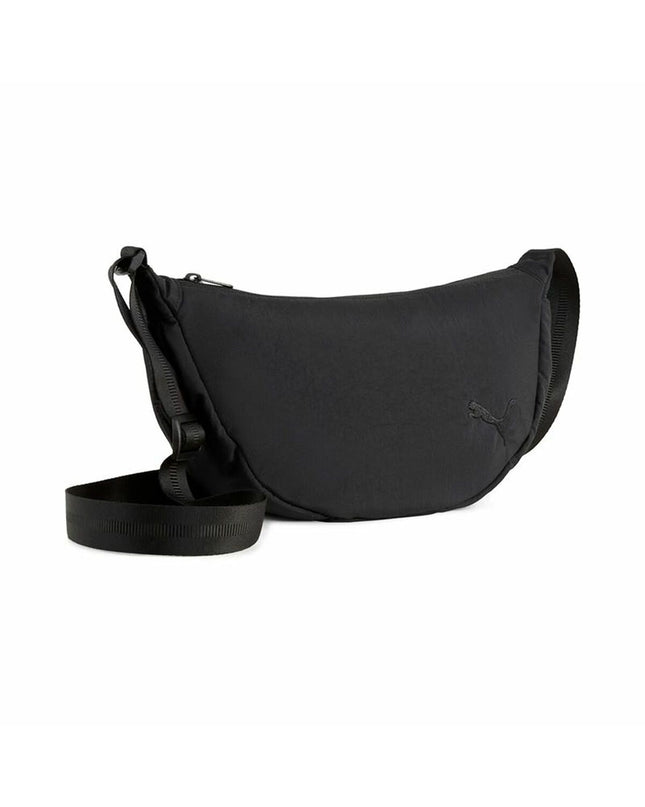 Puma black waist bag for sport and outdoor activities, featuring adjustable strap and compact design for camping and hiking.