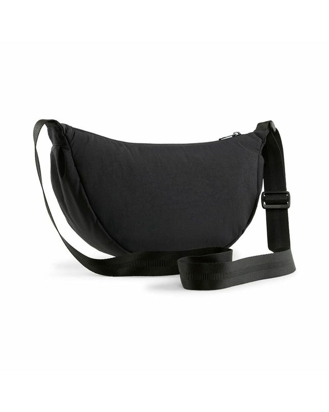 Puma black waist bag for sport and outdoor activities, with adjustable strap and Puma logo on front, suitable for camping and hiking.
