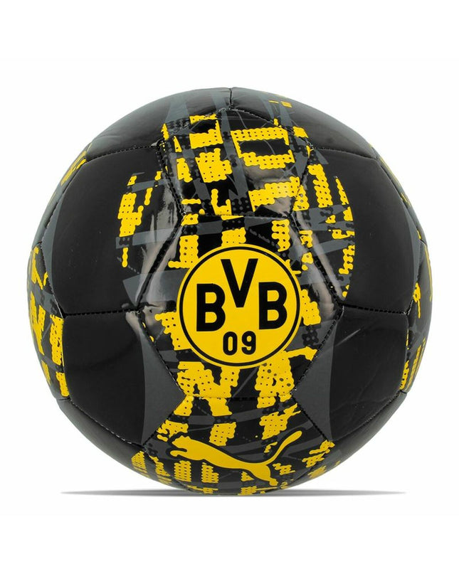 Puma Borussia Dortmund prematch black football in size 5, sport and outdoor footwear for soccer training and matches.