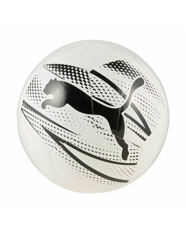Puma Attacanto graphic white soccer ball size 5 for sports and outdoor play.
