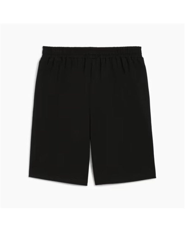 Puma Fpf Ftblnrgy sports football shorts in black with Puma logo, designed for outdoor football activities.
