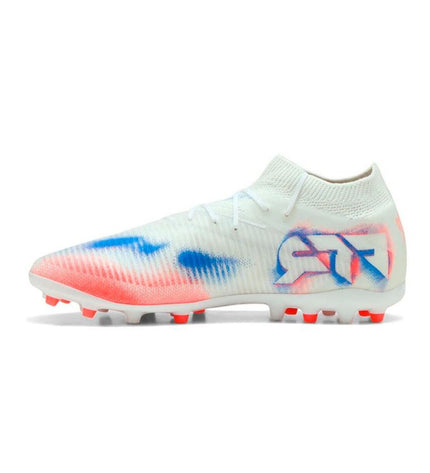 Black Puma Future 8 Pro Mg adult soccer cleats for outdoor football, featuring sport and outdoor design with sporty sole details.