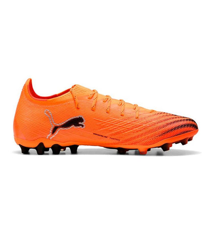 Puma Ultra 6 Ultimate MG Heat Fire B orange adult soccer cleats designed for outdoor football play