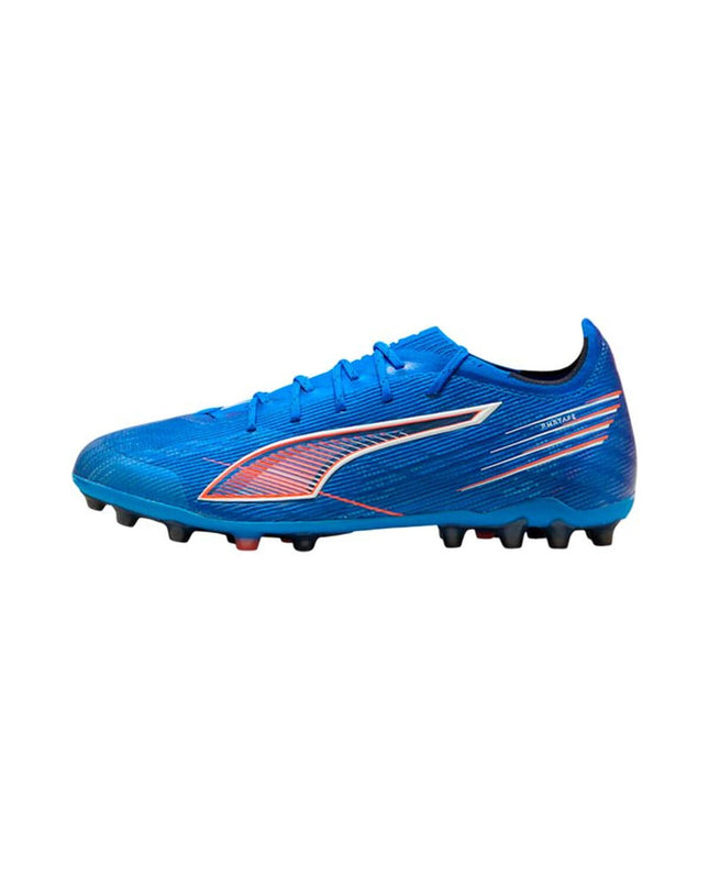 Blue Puma Ultra 6 Ultimate MG adult soccer cleats for outdoor football, featuring lightweight design and durable studs.