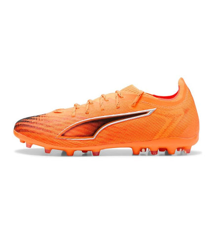 Black Puma Ultra 6 Pro MG heat fire adult football boots, sport outdoor soccer shoes with heat-resistant design