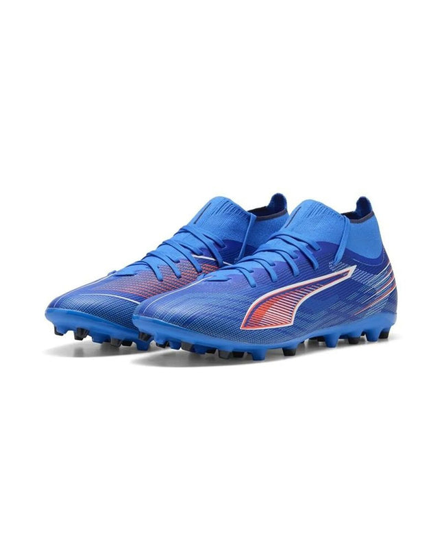 Puma Ultra 6 Match+ MG adult soccer cleats for outdoor football, featuring lightweight design and textured grip soles.