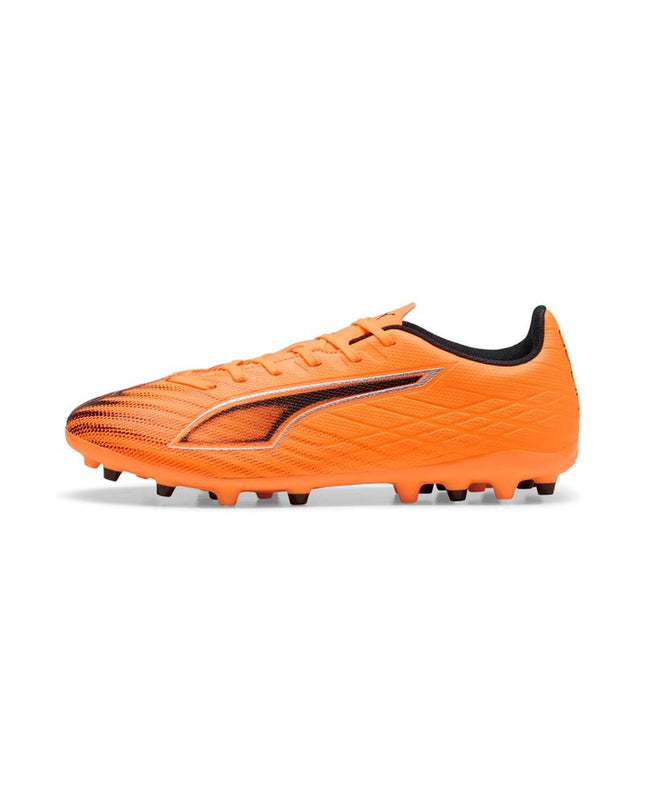 Adult Puma Ultra 6 Play Mg football cleats for outdoor soccer, featuring lightweight design and durable sole for optimal performance.