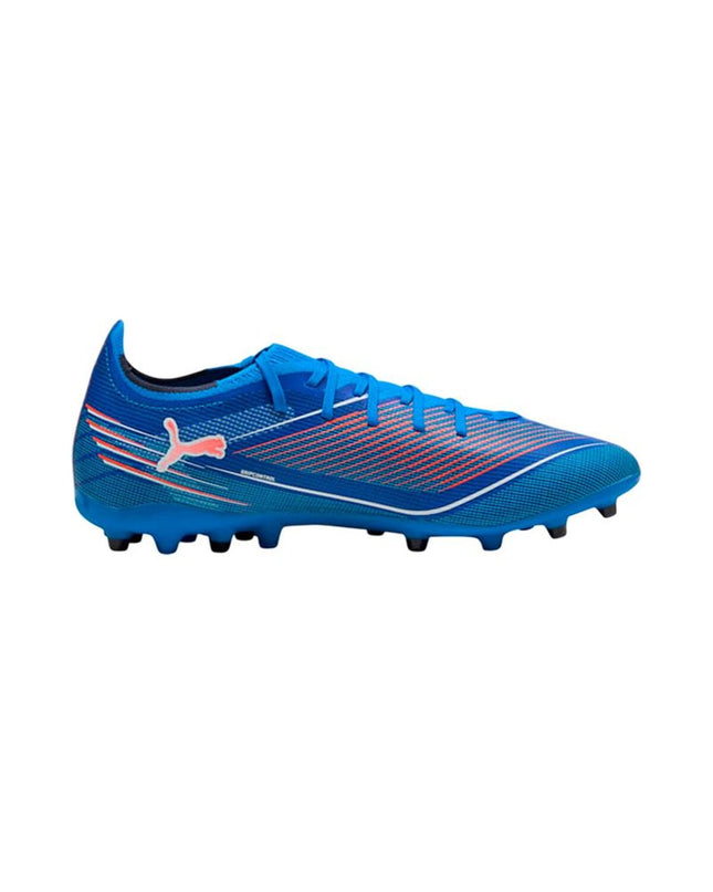 Puma Ultra 6 Match MG adult football cleats for outdoor soccer, black with white Puma logo, designed for optimal traction