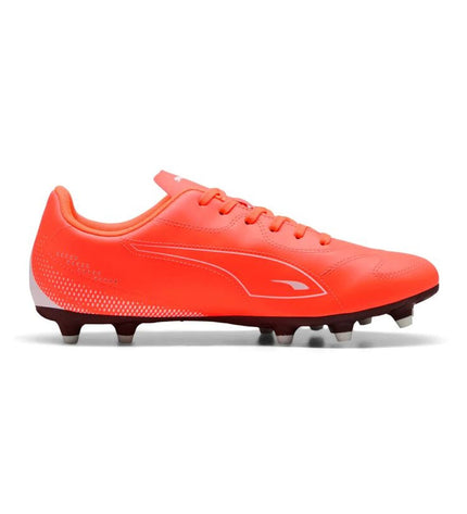 Puma Vitoria II FG/AG adult soccer cleats, black and white sport shoes for outdoor football, with studded rubber soles.