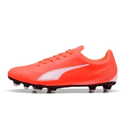 Puma Vitoria II FG/AG adult soccer cleats with black and white design, suitable for outdoor and indoor football play.