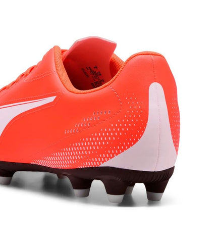 Adult Puma Vitoria II FG/AG football boots with black and white design, suitable for outdoor and indoor soccer games.
