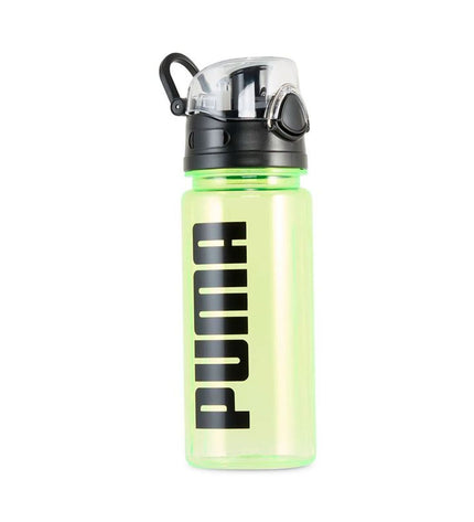Puma Tr Sportstyle water bottle in light plastic, ideal for outdoor sports and cycling, with a sleek design and durable build.