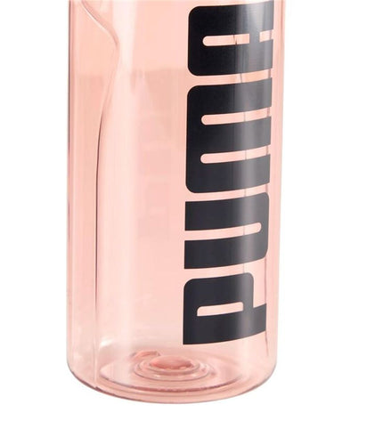Pink Puma Tr Sportstyle water bottle made of plastic, designed for sports, outdoor activities, and cycling.