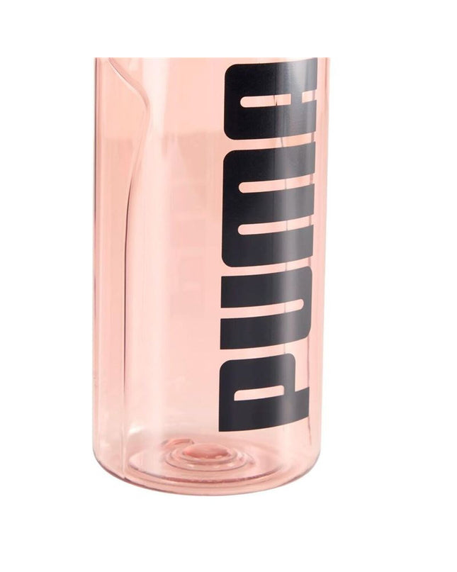 Pink Puma Tr Sportstyle water bottle made of plastic, designed for sports, outdoor activities, and cycling.