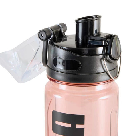 Pink Puma Tr Sportstyle water bottle for sports and outdoor cycling, made of durable plastic with a secure cap.