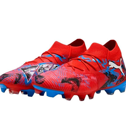 Red Puma Future 8 Match Play adult soccer cleats for outdoor football, designed for performance and agility.
