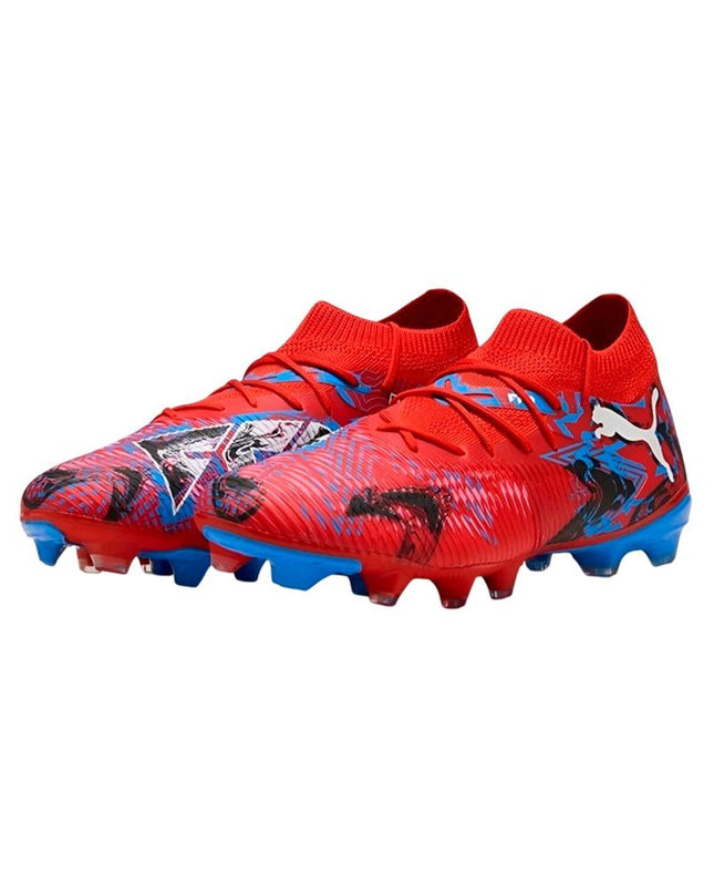 Red Puma Future 8 Match Play adult soccer cleats for outdoor football, designed for performance and agility.