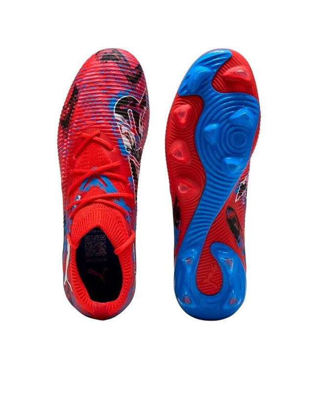 Red Puma Future 8 Match Play adult football cleats, sport and outdoor soccer shoes with sleek design.