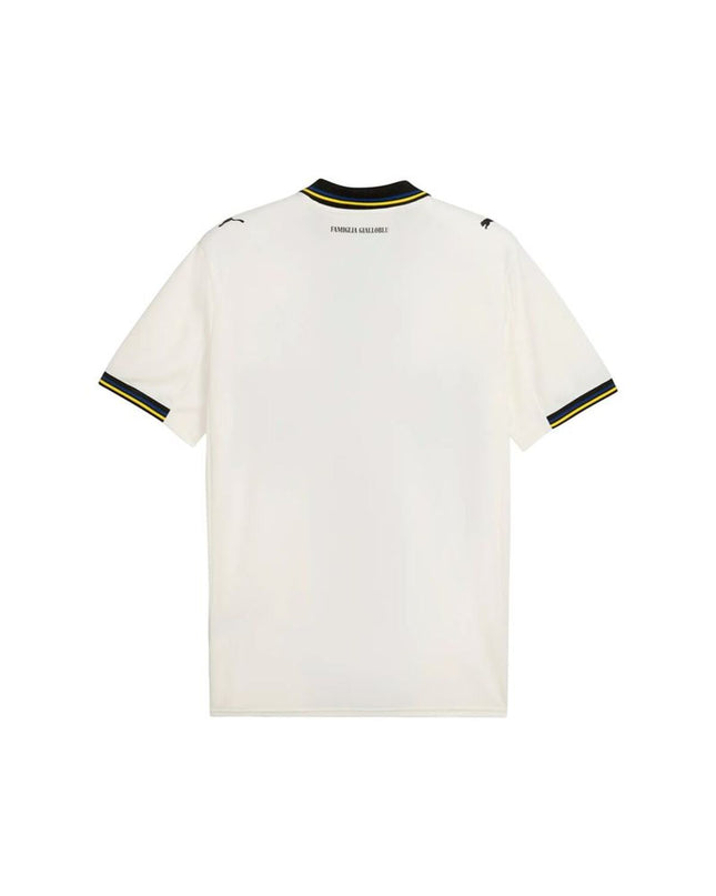 Puma Parma Calcio home men's short-sleeve football T-shirt in white, featuring team logo and sport-inspired design.