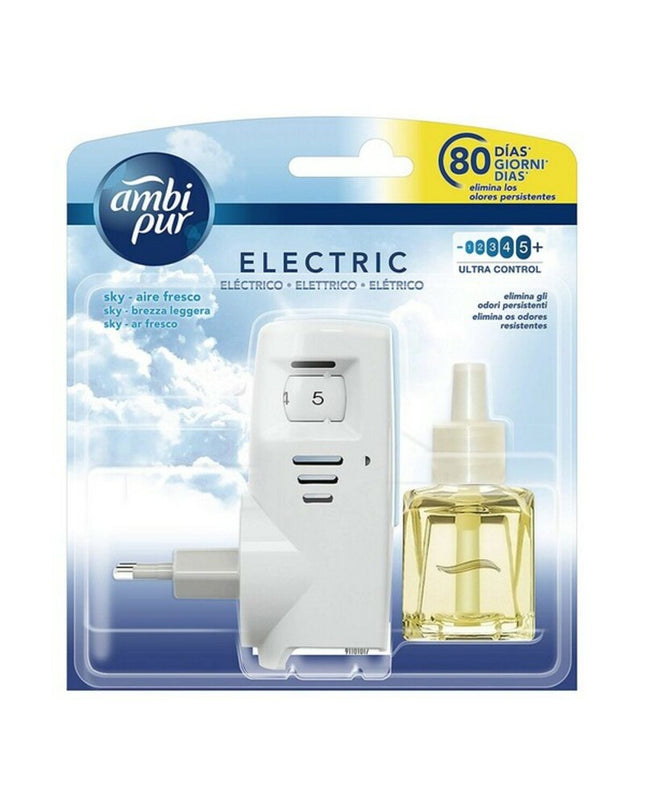 Ambi Pur elektrische luchtverfrisser met navulling, 21,5 ml, voor huisdecoratie en frisse geuren in huis en keuken.