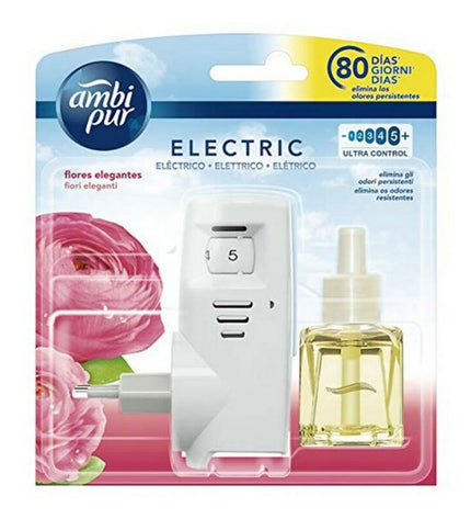 Elegant Ambi Pur electric air freshener with 21.5 ml refill, designed for home and kitchen decor.