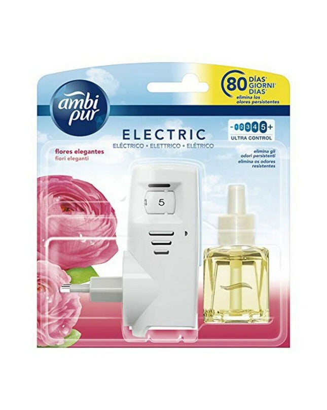 Elegant Ambi Pur electric air freshener with 21.5 ml refill, designed for home and kitchen decor.