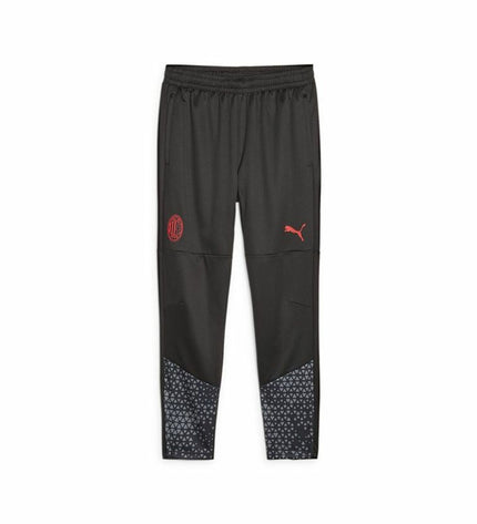 Adult Puma football training pants, sport and outdoor, black athletic pants with Puma logo for men.