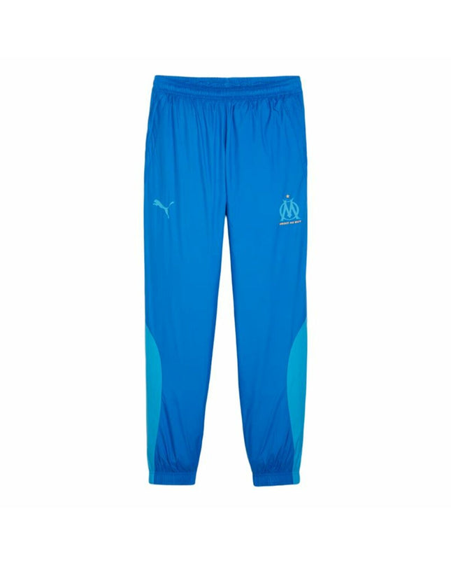Puma men's football training pants in black with Puma logo, designed for sports and outdoor activities.