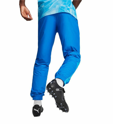 Puma men's football training pants in black, sport and outdoor, designed for comfortable outdoor football training.