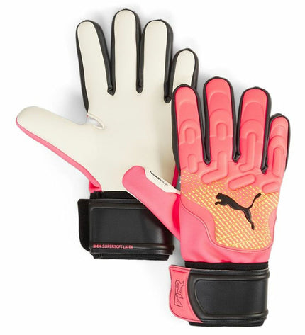 Puma Future Match NC football goalkeeper gloves in dark orange for sport and outdoor soccer activities.