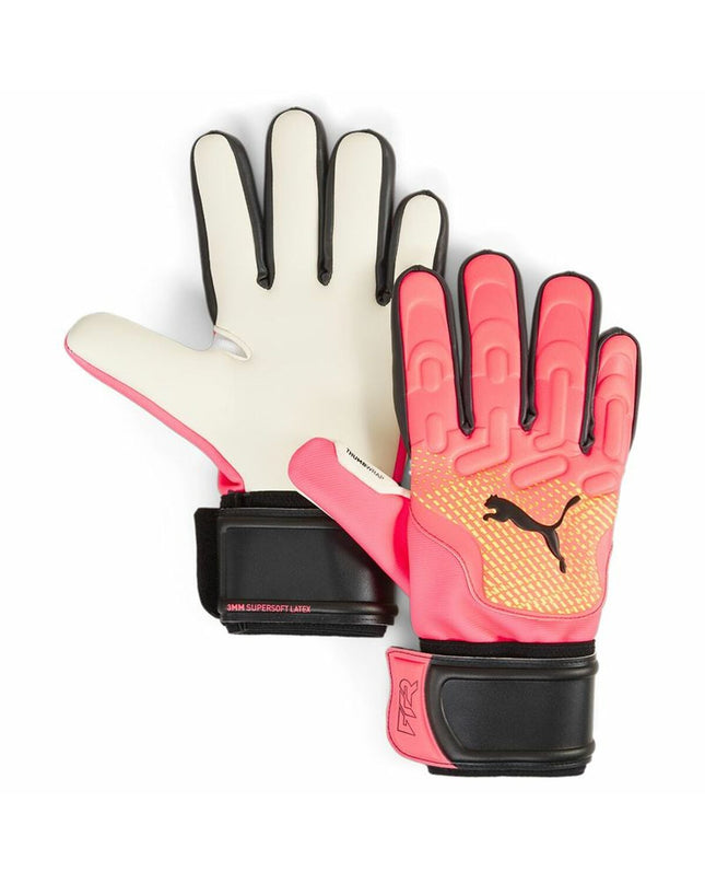 Puma Future Match NC football goalkeeper gloves in dark orange for sport and outdoor soccer activities.