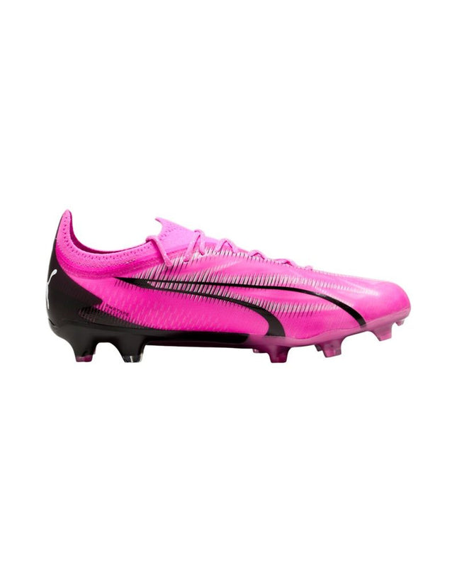 Pink Puma Ultra Ultimate FG/AG adult football cleats for outdoor and indoor soccer, featuring sport and outdoor design.