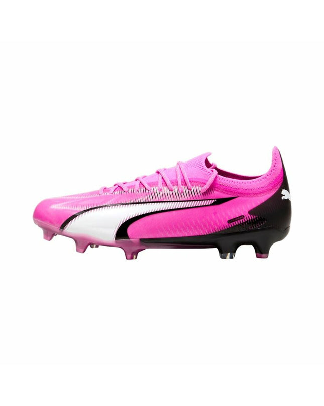 Pink Puma Ultra Ultimate FG/AG soccer cleats for adults, designed for outdoor football and sport performance.