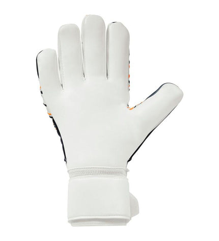 Uhlsport Keeperhandschoenen Soft Hn Comp voor volwassenen, voetbal en sport, witte goalkeeper handschoenen met padding.