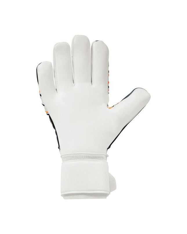 Uhlsport Keeperhandschoenen Soft Hn Comp voor volwassenen, voetbal en sport, witte goalkeeper handschoenen met padding.