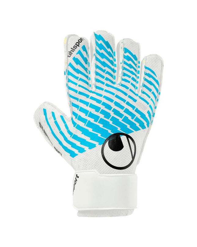Uhlsport Keeperhandschoenen FM Cybertec Starter Soft Water, adult soccer goalkeeper gloves with padded palms and adjustable wrist straps