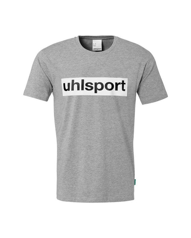 Men's Uhlsport Essential short-sleeve football T-shirt in sporty design, ideal for outdoor soccer activities.
