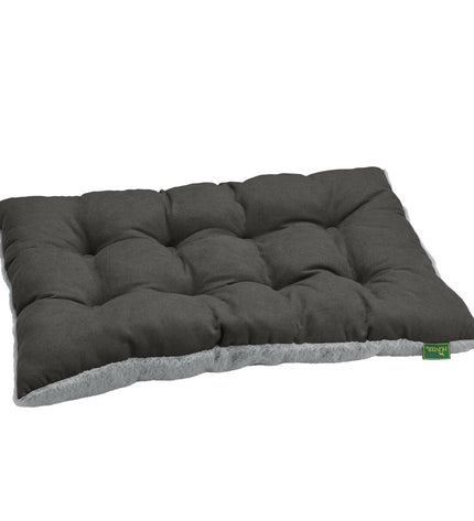 Hunter Rockford dog bed in grey, 120x80 cm, showing a cozy, padded surface with a sturdy frame for large dogs.