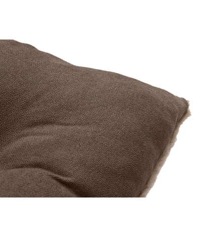 Hunter Rockford dog bed in brown, 100x70 cm, with a plush cushion and sturdy fabric for comfortable pet rest.