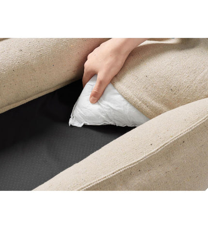 Hunter Belluno beige dog bed in 80x60 cm with soft fabric and cushioned sides, ideal for small to medium dogs.