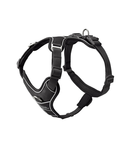 Black Hunter DIVO UP dog harness in size L/XL with adjustable straps and sturdy design for secure fit on dogs.
