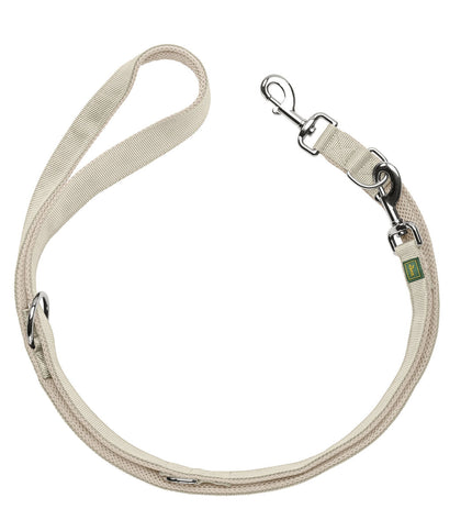 Hunter DIVO UP beige dog leash with 2x200 cm length, durable nylon material, designed for comfortable pet walking.