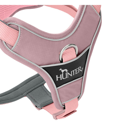 Pink Hunter DIVO UP dog harness in S/M size, featuring adjustable straps and soft material for comfortable fit.