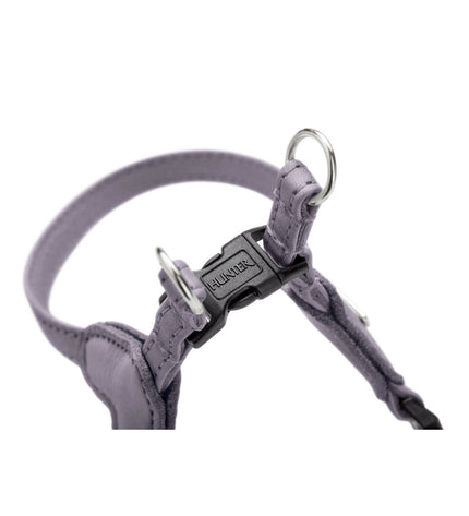 Hunter SOHO MINI Lila dog harness for small dogs, XS size, soft purple nylon with adjustable straps and quick-release buckle.
