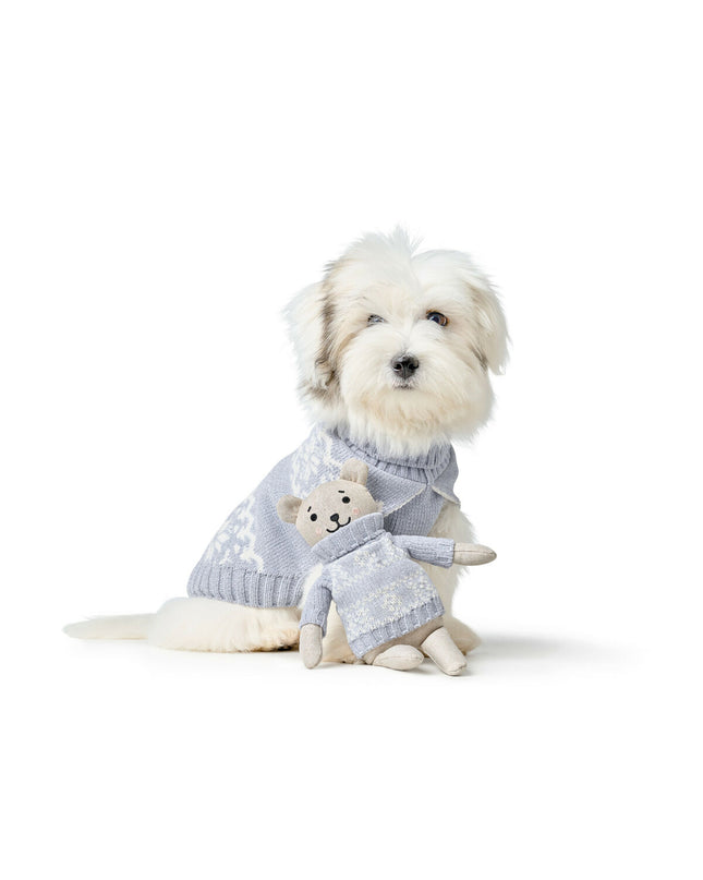 Hunter BIRKA gray polyester dog plush toy, soft and cuddly for dogs, featuring a bear design for playful comfort.
