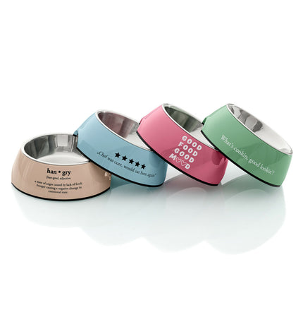 Pink Hunter Chester dog food bowl with 350 ml capacity, designed for dogs, made of durable material, shown on a white background.