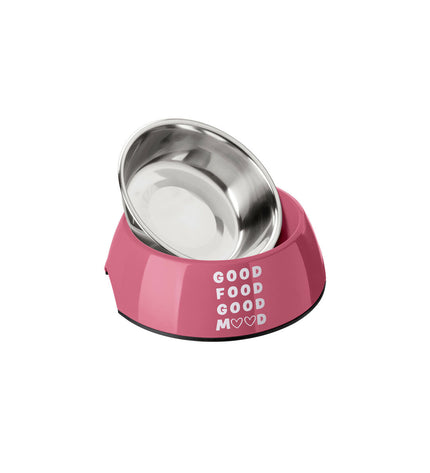 Pink Hunter Chester dog feeder bowl with 700 ml capacity, suitable for feeding dogs, made of durable material.