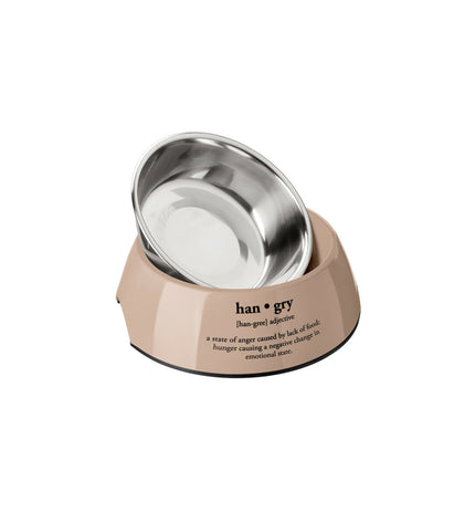 Hunter LUTON dog feeder bowl, 350 ml, durable plastic dish with raised edges for feeding dogs, black color, close-up view